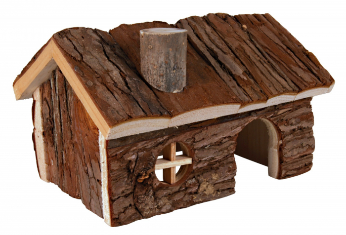 Casuta Pentru Rozatoare, Hendrik, Lemn De Scoarta, 20x12x17 cm, 6160	 [2]