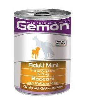 Hrana Umeda Pentru Caini, Gemon Mini Adult, Pui Si Orez, 415 g [1]