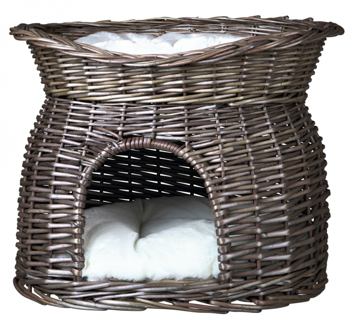 Culcus Din Rachita Cu Pat Deasupra, 54x43x37 cm, Gri, 2873 [2]