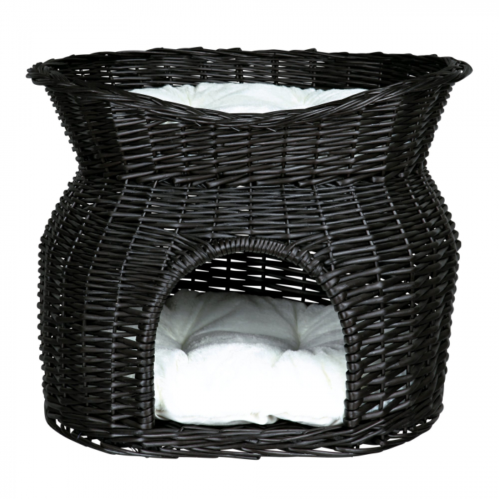 Culcus Din Rachita Cu Pat Deasupra, 54x43x37 cm, Negru, 2872 [2]