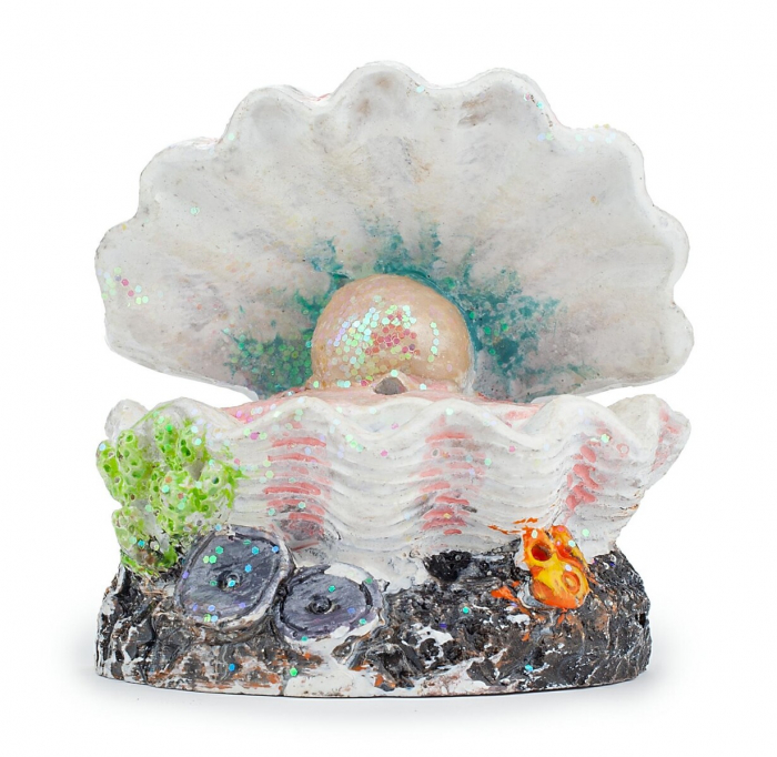 Decor Pentru Acvariu, Scoica Cu Perla Si Piatra Aer, 6x6x6 cm, U737 [1]