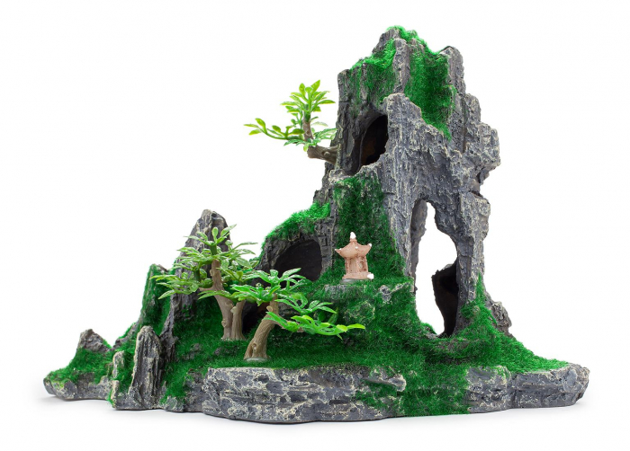 Decor Pentru Acvariu, Stanca Cu Plante, 27 cm, R132 [1]