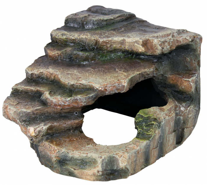 Decor Terariu, Colt De Stanca Cu Pestera Si Platforma, 14x11x14 cm, 76194 [2]