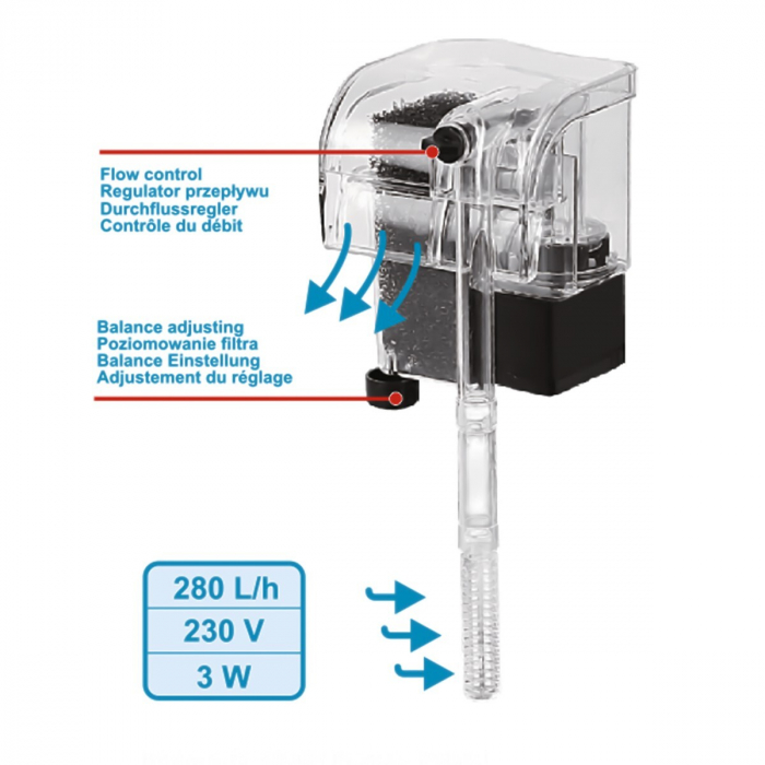 Filtru Cascada Pentru Acvariu, NANO, Suspendat, 3W, F313 [3]
