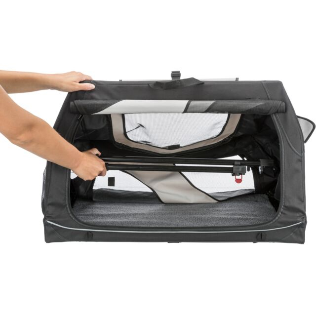 Geanta Transport Auto/Cazare Caini, Vario, S: 61x43x46 cm, Negru/Gri, 39721	 [9]