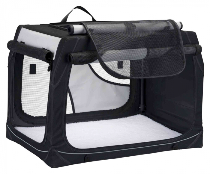 Geanta Transport Auto/Cazare Caini, Vario, S: 61x43x46 cm, Negru/Gri, 39721	 [10]
