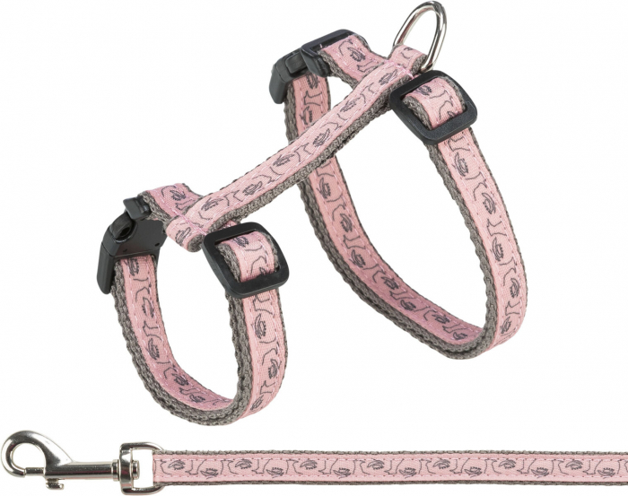 Ham Si Lesa Pentru Pisici, 27-45 cm/13 mm, 1.20 m, Roz/Gri, 41873 [2]