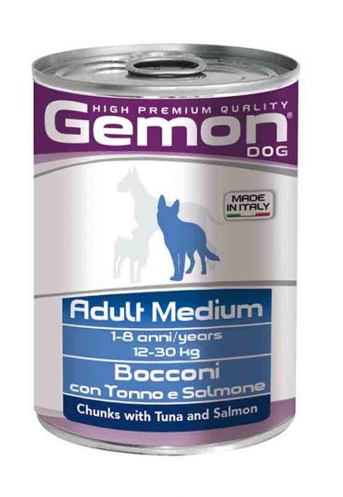 Hrana Umeda Pentru Caini, Gemon Adult, Cu Ton Si Somon, 415 g [2]