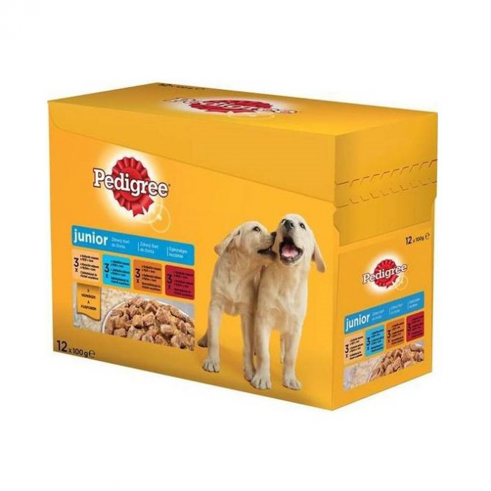 Hrana Umeda Pentru Caini, Pedigree Junior, Selectii De Carne Cu Orez In Aspic, 12x100 g [2]