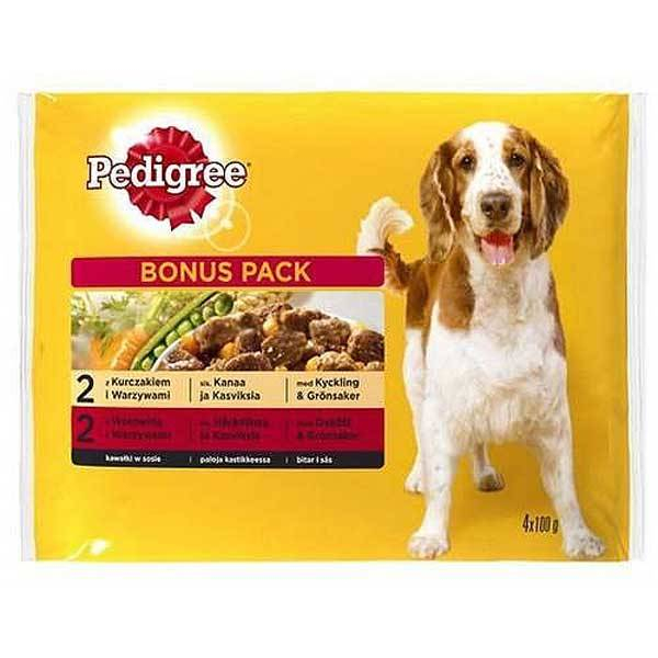 Hrana Umeda Pentru Caini, Pedigree Vital Adult, Vita/Miel/Curcan Si Morcov In Sos, 4x100 g [2]