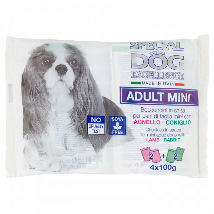 Hrana Umeda Pentru Caini, Special Dog Excellence, Adult Mini, Miel Si Iepure, 4x100 g [2]