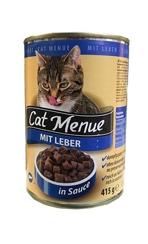 Hrana Umeda Pentru Pisici, Cat Menu Adult, Cu Ficat, 415 g	 [2]