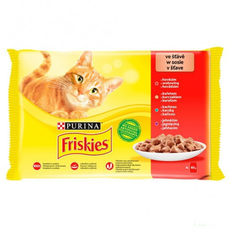 Hrana Umeda Pentru Pisici, Friskies, Cu Pui/Vita/Miel/Rata, 4x85 g [2]