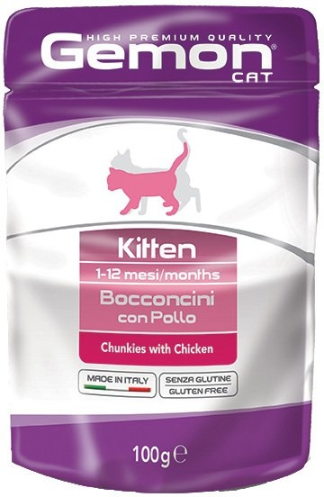 Hrana Umeda Pentru Pisici, Gemon Kitten Junior, Cu Pui, 100 g	 [2]