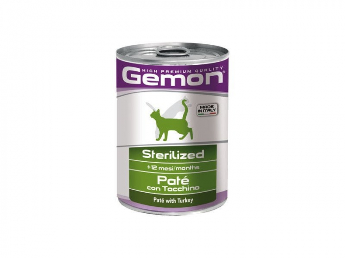 Hrana Umeda Pentru Pisici, Gemon Steril, Pate Cu Curcan, 400 g [2]