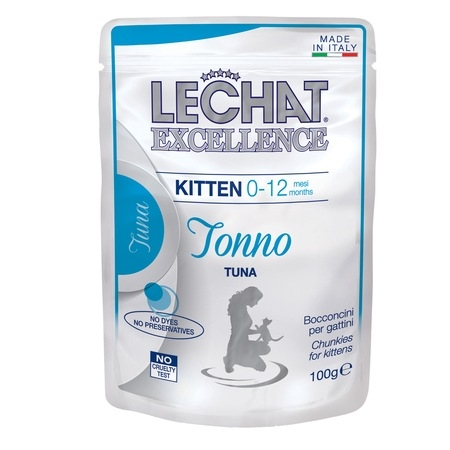 Hrana Umeda Pentru Pisici, LeChat Excellence Kitten Junior, Cu Ton, 100 g	 [2]