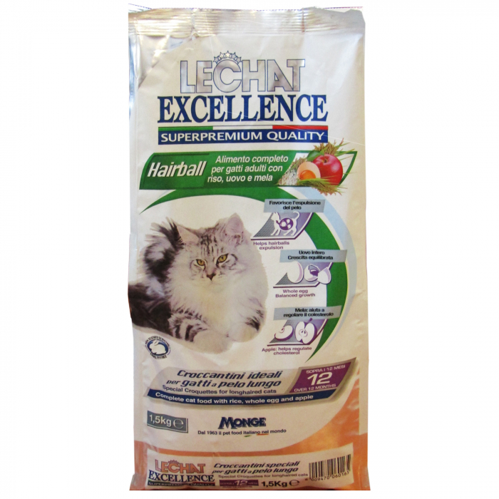 Hrana Uscata Pentru Pisici, Lechat Excellence Hairball, 1.5 kg [2]
