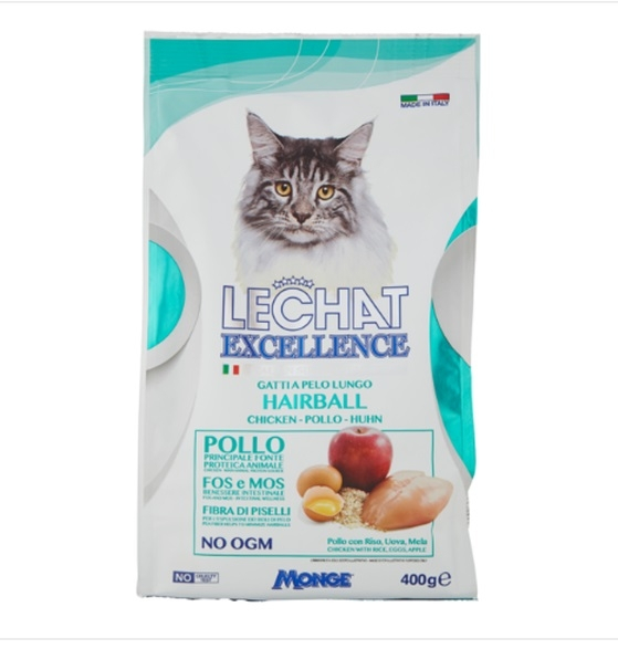 Hrana Uscata Pentru Pisici, Lechat Excellence Hairball, Cu Pui, 400 g [2]