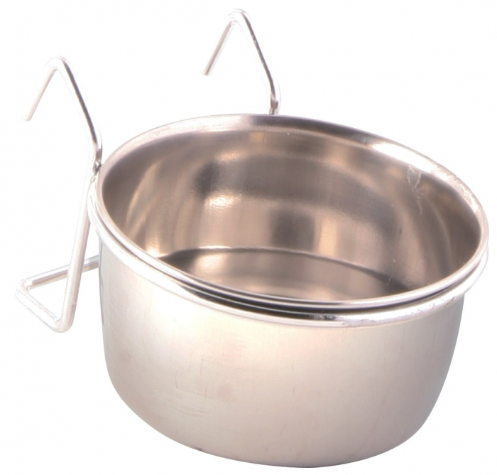 Hranitor Inox Pentru Pasari, Cu Suport De Agatat, 150 ml/7 cm, 5493 [1]