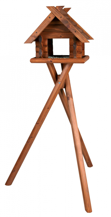 Hranitor Exterior, Cabana Cu Suport, 47x40x36 cm/1.40 m, Maro, 5576 [2]