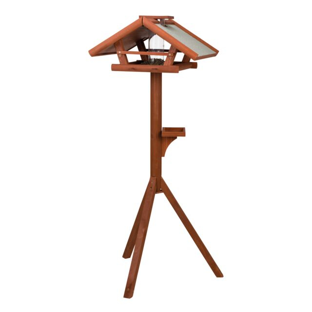  Hranitor Exterior, Tip Casuta Cu Stativ, Lemn, 55x27x53 cm/1.40 m, 55809	 [1]