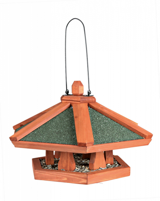 Hranitor Exterior, Suspendat, Lemn, 42x24 cm, Maro, 5569	 [2]