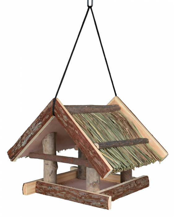 Hranitor Exterior, Suspendat, Tip Casuta, Lemn, 25x25x25cm, Nature, 55661 [2]