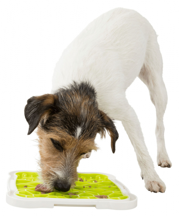 Farfurie Pentru Hranire Lenta, Lickâ€™n'Snack, 20x20 cm, Lime/Alb, 34952 [3]