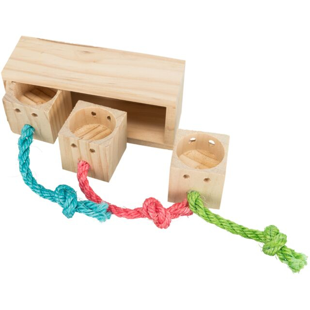 Jucarie De Strategie Pentru Rozatoare, Cub, Lemn, 15x5.5x6 cm, 62815	 [2]