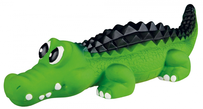 Jucarie Pentru Caini, Crocodil, Latex, Cu Sunet, 35 cm, Verde, 3529 [2]