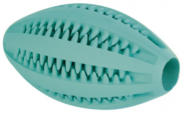Jucarie Pentru Caini, Denta Fun, Minge Rugby, Aroma Menta, Cauciuc, 11 cm 3290 [2]