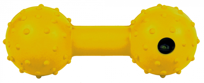 Jucarie Pentru Caini, Haltera Cu Clopotel, Cauciuc, 12.5 cm, 3335 [2]