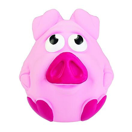 Jucarie Pentru Caini, HipHop, Porc, Latex, Cu Sunet, 11 cm, Roz, A401907 [1]