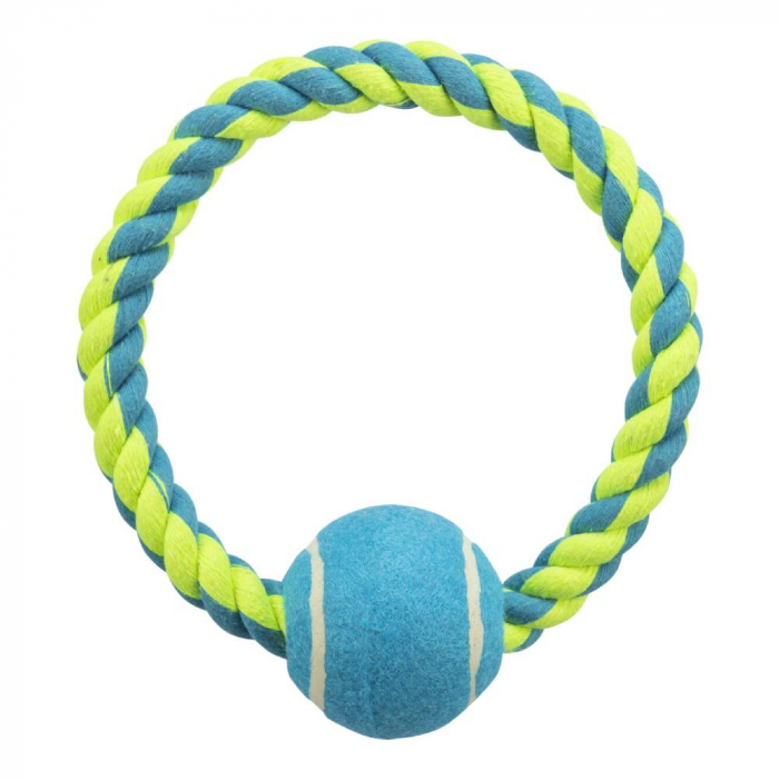Jucarie Pentru Caini, Inel Sfoara Cu Minge De Tenis,  6 cm/18 cm/125 g 3266 [2]