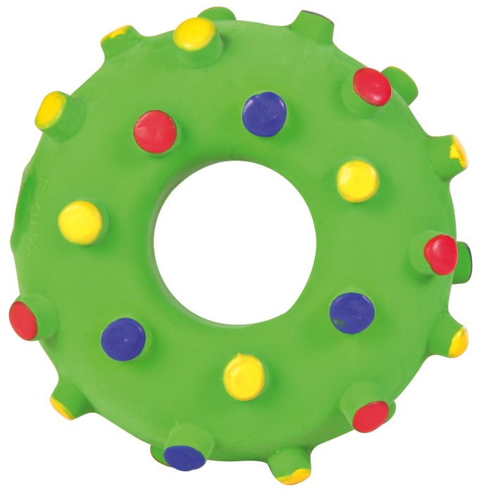 Jucarie Pentru Caini, Junior, Mini Inel, Latex, 8 cm, Diferite Culori, 35612 [2]