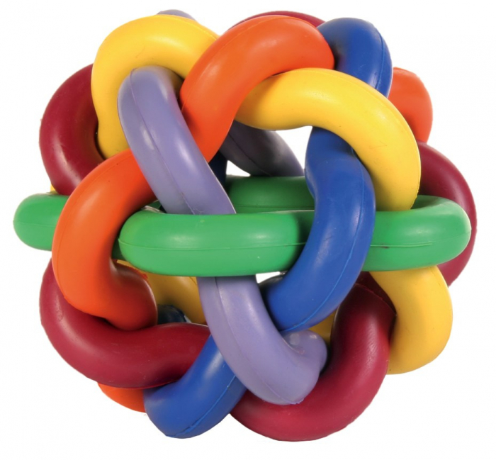  Jucarie Pentru Caini, Minge Innodata, Cauciuc, 10 cm, Multicolora, 32622	 [2]