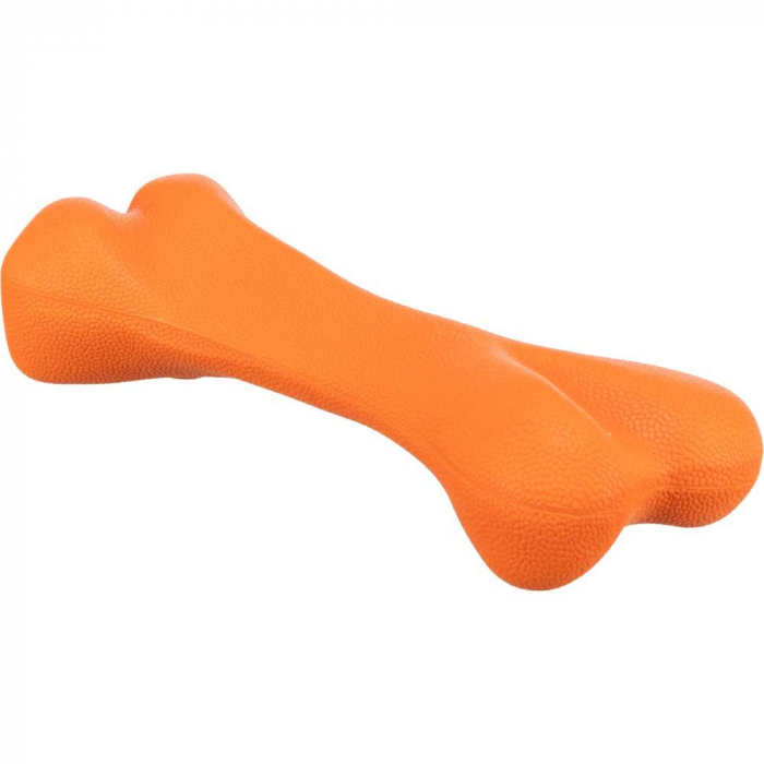Jucarie Pentru Caini, Os, Cauciuc, 22 cm, Portocaliu, 33195 [1]