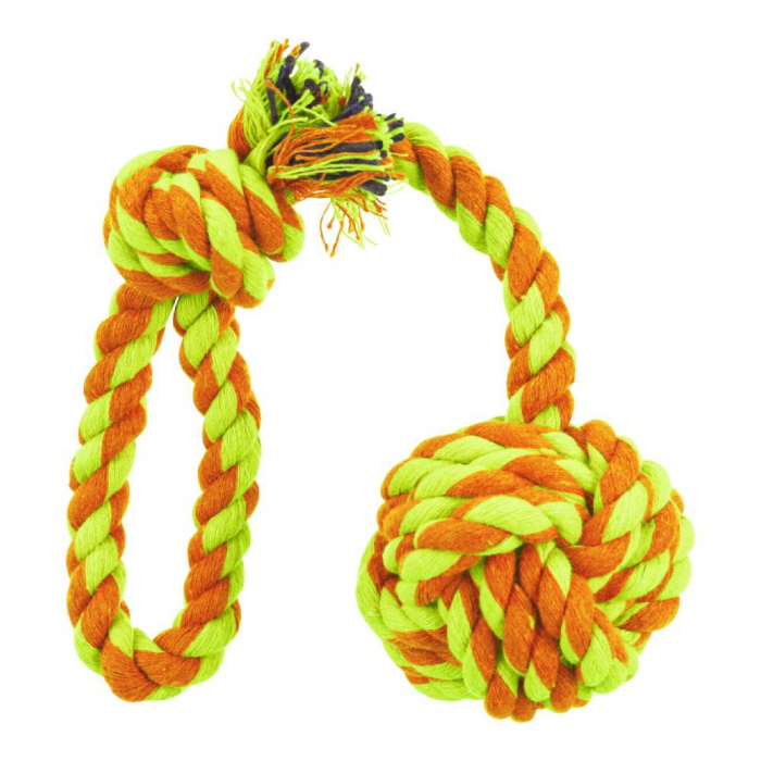 Jucarie Pentru Caini, Sfoara Cu Minge Tesuta, 5.5 cm/30 cm 3268 [1]