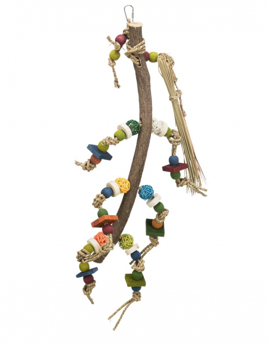 Jucarie Pentru Pasari, Lemn Natural, 56 cm, 58981	 [2]