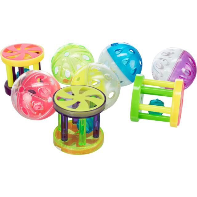 Jucarie Pentru Pisici, Minge Sau Rola, Plastic, Cu Sunet, 4.5 cm 4099	 [2]