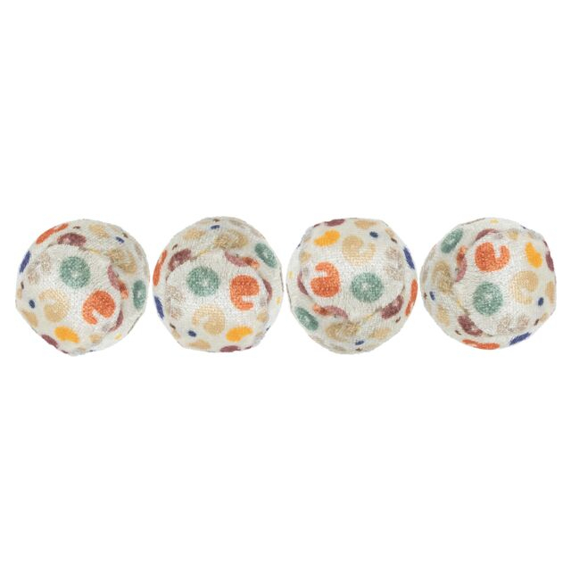 Jucarie Pentru Pisici, Set 4 Mingi Cu Imprimeu Leopard, 4 cm, 4109	 [2]