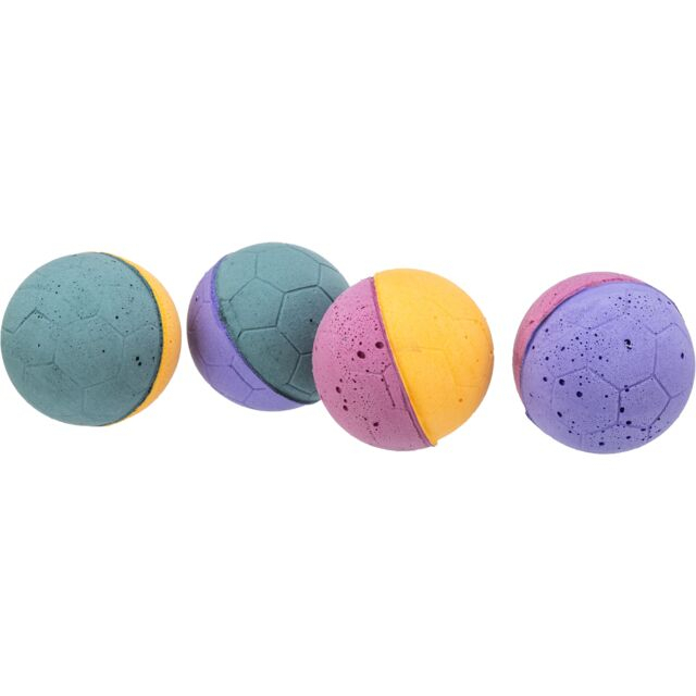 Jucarie Pentru Pisici, Set 4 x Mingi Moi, 4.3 cm 41100	 [2]