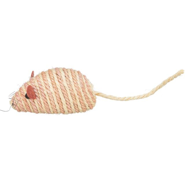 Jucarie Pentru Pisici, Soarece Sisal, Cu Clopotel, 10 cm 4074	 [2]