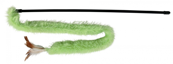 Jucarie Pentru Pisici, Undita Cu Banda De Plus Si Pene, 48 cm 45724	 [2]