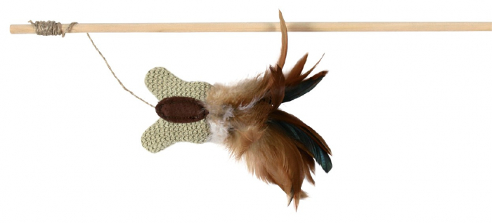 Jucarie Pentru Pisici, Undita Cu Fluture Si Pene 45 cm 45733	 [2]