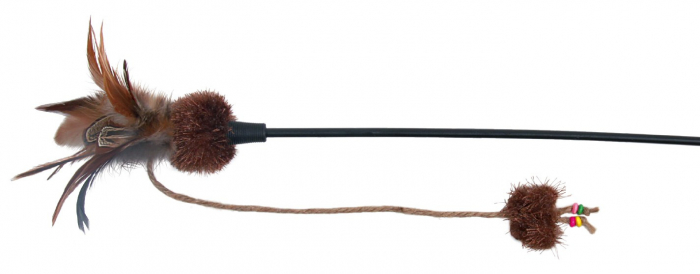 Jucarie Pentru Pisici, Undita Cu Minge De Plus Si Pene, 54 cm 45741	 [2]