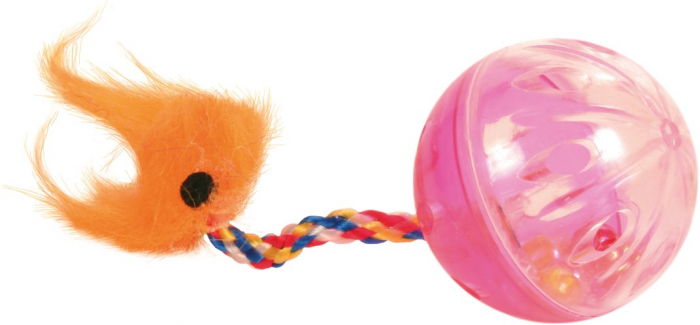 Jucarie Pentru Pisici, Set 2 X Mingi Zornaitoare Cu Codite , 4 cm, 4165	 [1]