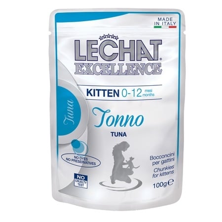 Hrana Umeda Pentru Pisici, LeChat Excellence Kitten Junior, Cu Ton, 100 g	 [1]