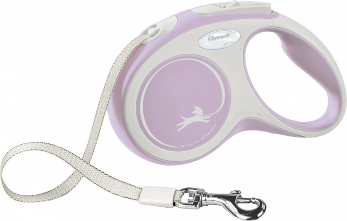 Lesa Flexi Comfort, Banda, S: 5 m/15 kg, Roz, 213406 [1]