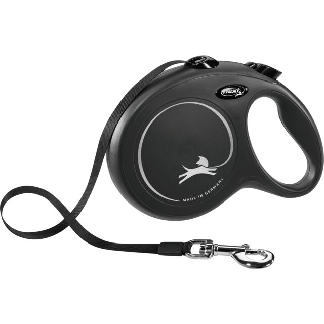 Lesa Flexi Clasic, Banda, L: 8 m/50 kg, Negru, 11731 [2]